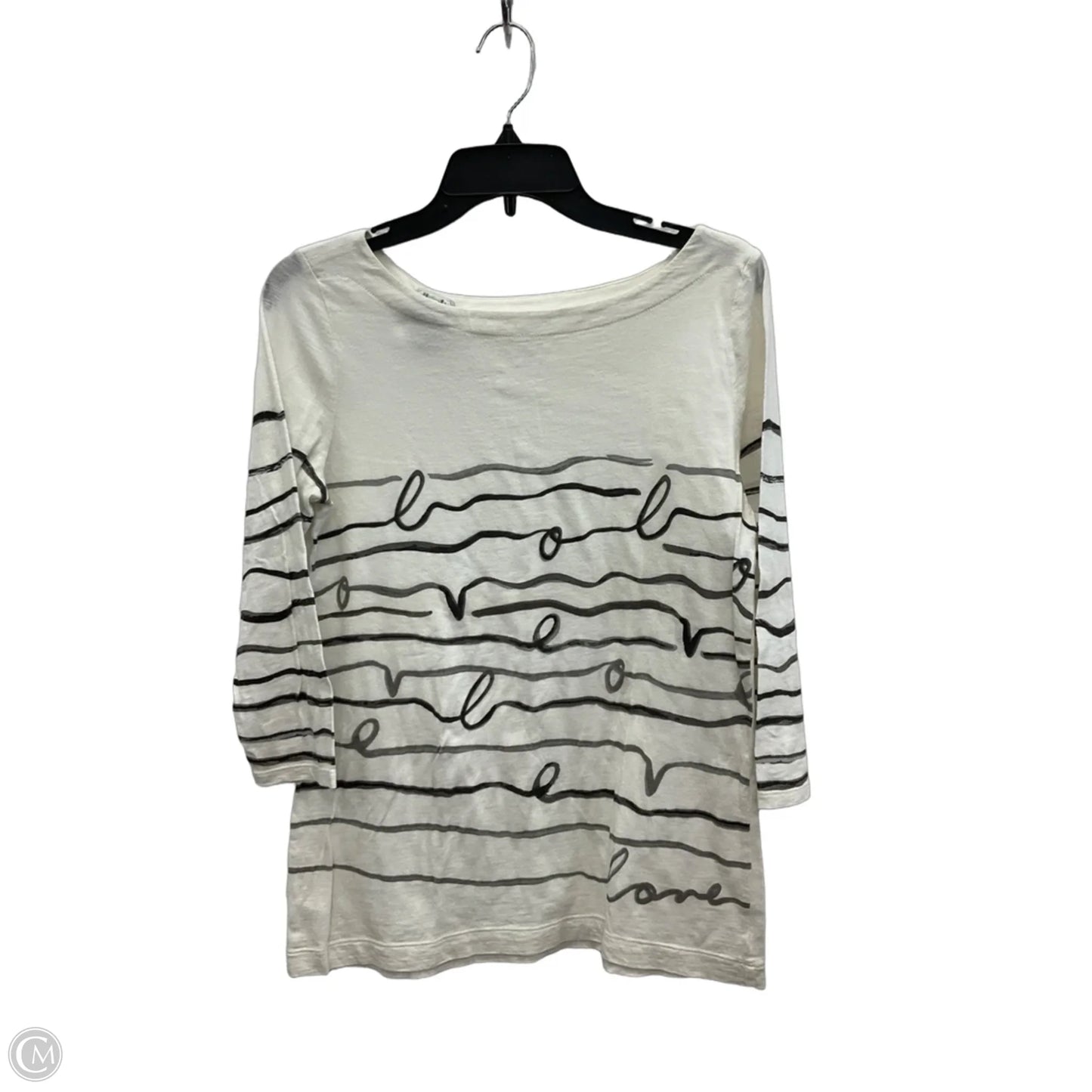 Top Long Sleeve By Loft In White, Size: M