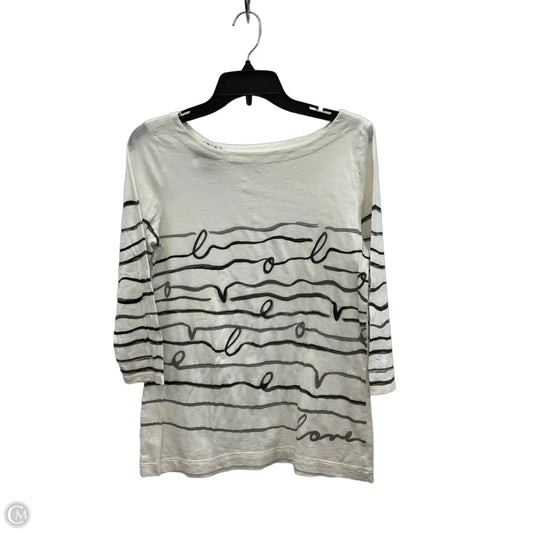 Top Long Sleeve By Loft In White, Size: M