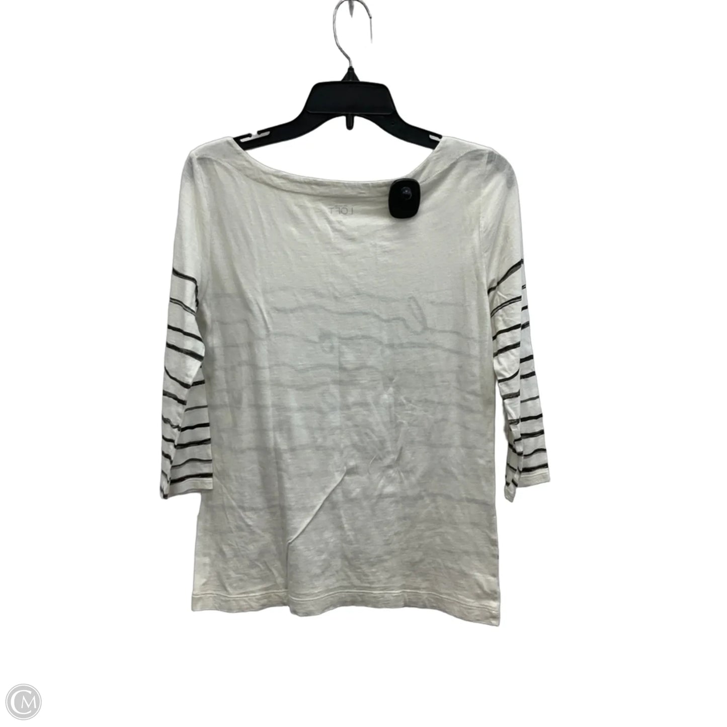 Top Long Sleeve By Loft In White, Size: M