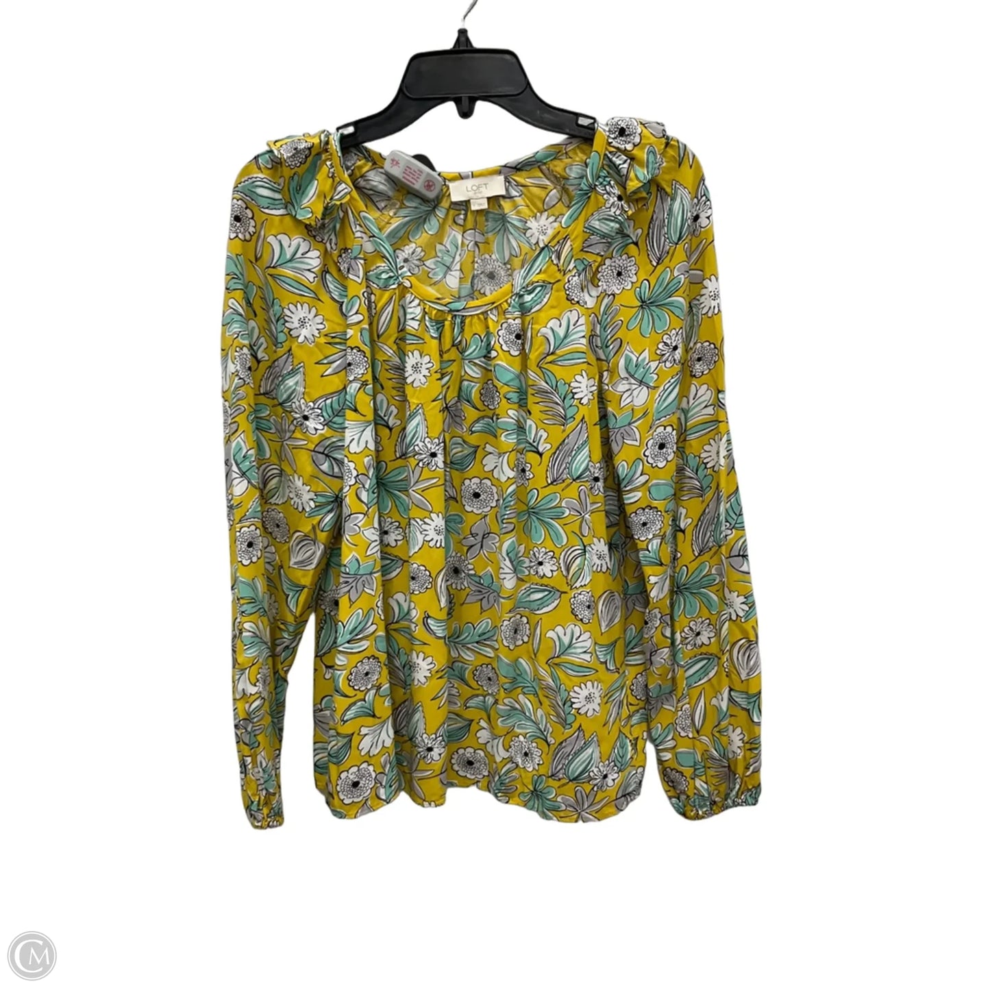 Top Long Sleeve By Loft In Yellow, Size: S