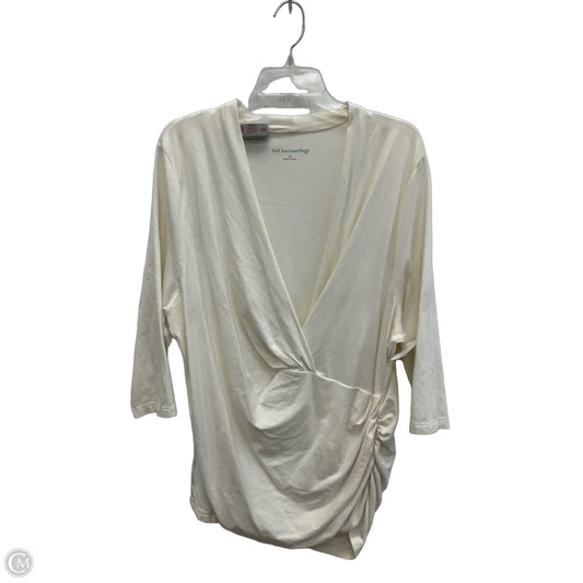 Top Short Sleeve By Soft Surroundings In White, Size: 2x