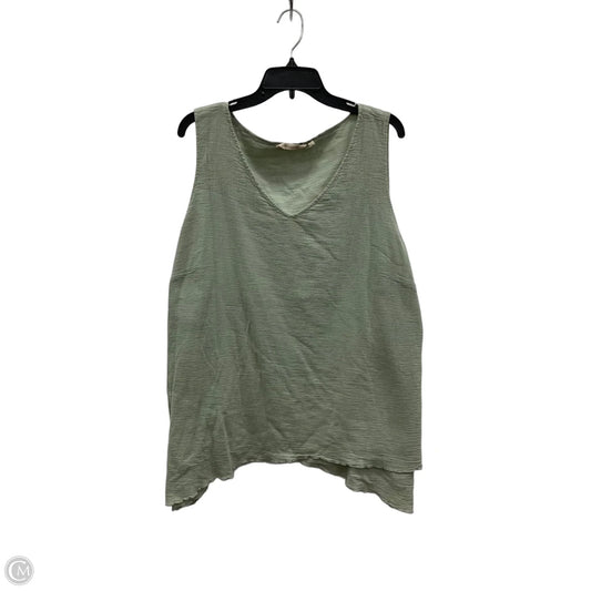 Top Sleeveless By Soft Surroundings In Green, Size: 2x