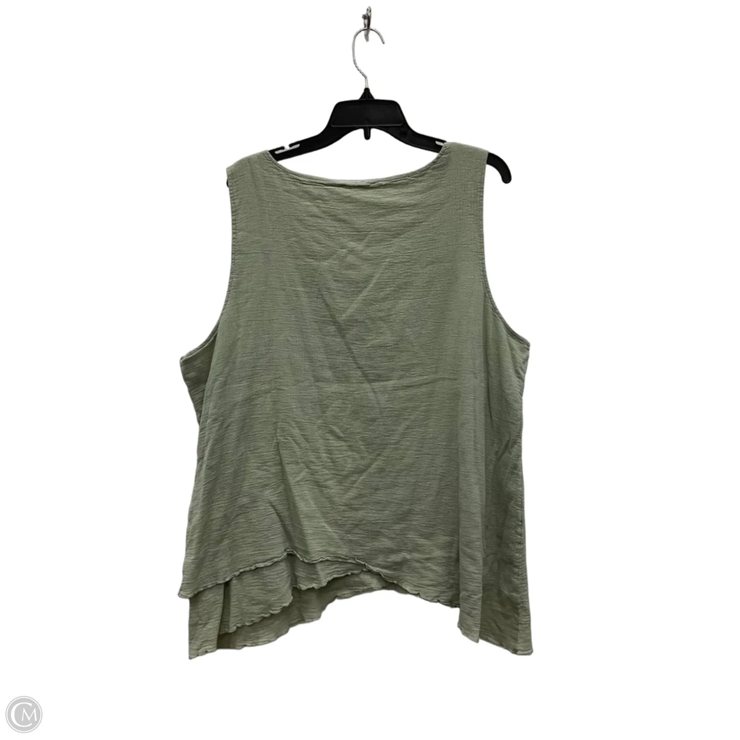 Top Sleeveless By Soft Surroundings In Green, Size: 2x