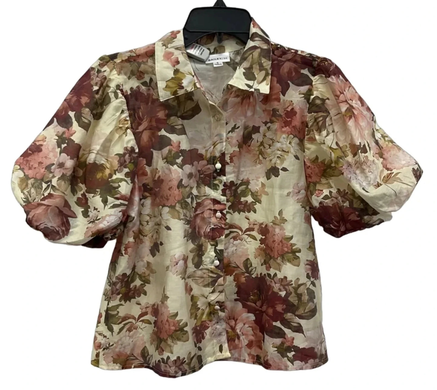 Top Short Sleeve By Bailey 44 In Floral Print, Size: S