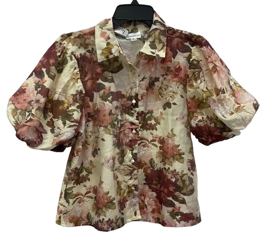 Top Short Sleeve By Bailey 44 In Floral Print, Size: S