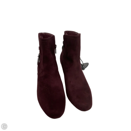 Boots Ankle Flats By Impo In Maroon, Size: 8