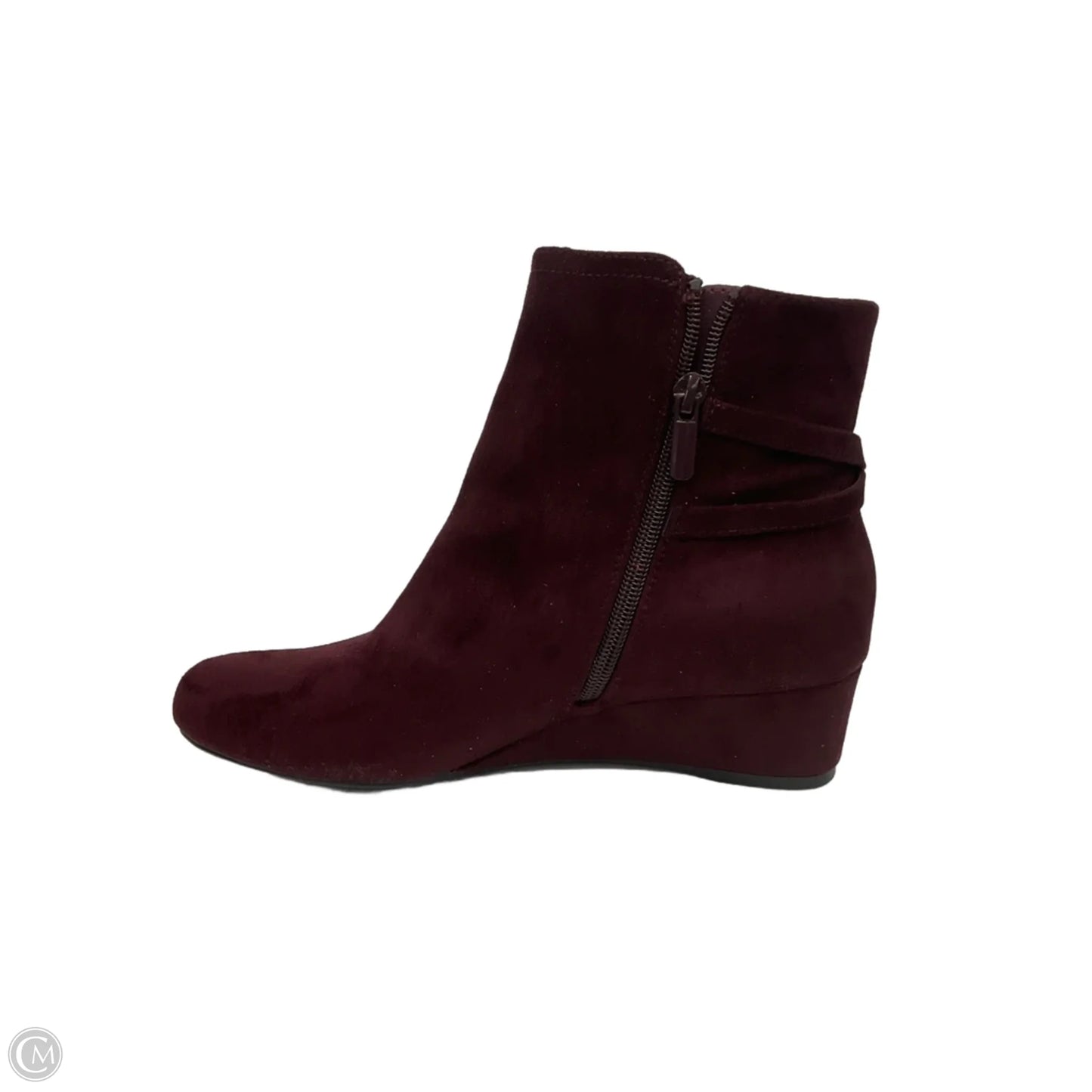 Boots Ankle Flats By Impo In Maroon, Size: 8