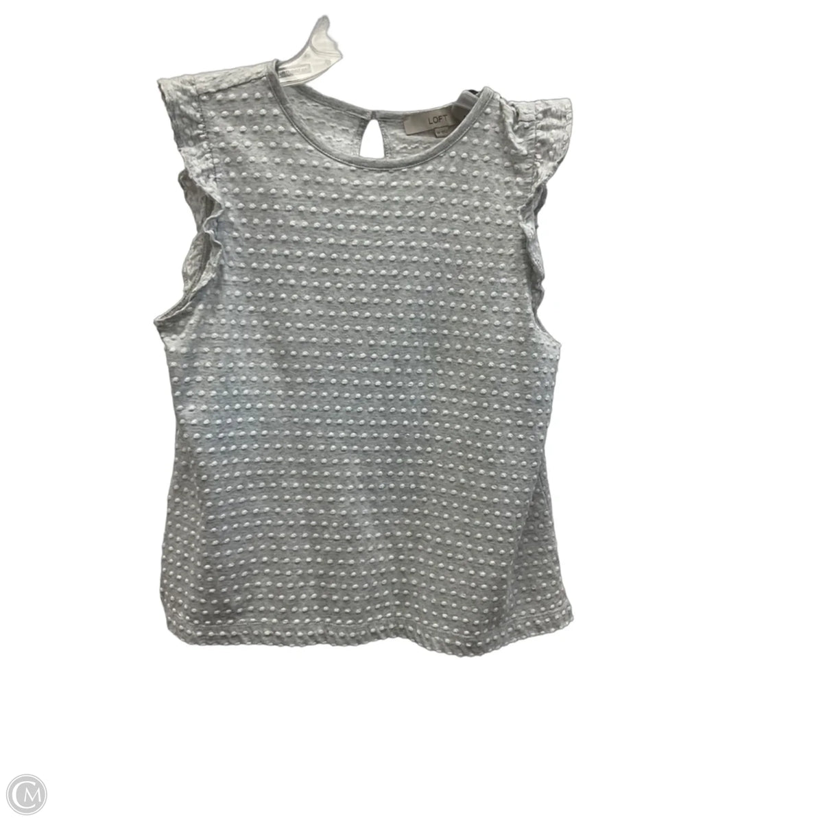 Top Short Sleeve By Loft In Grey, Size: S