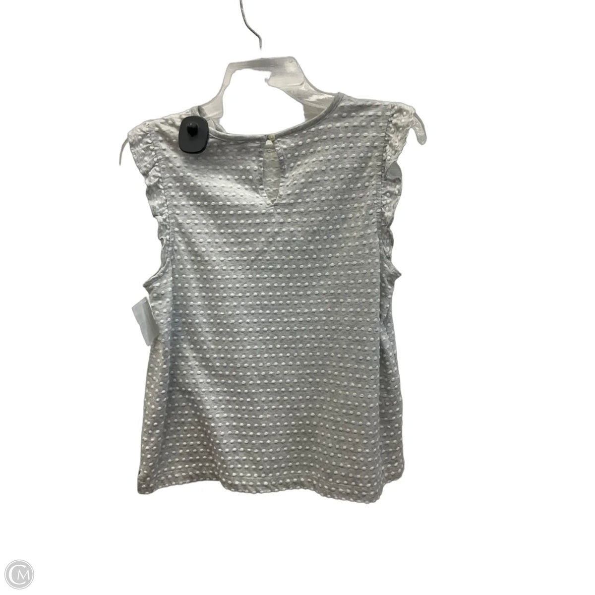 Top Short Sleeve By Loft In Grey, Size: S
