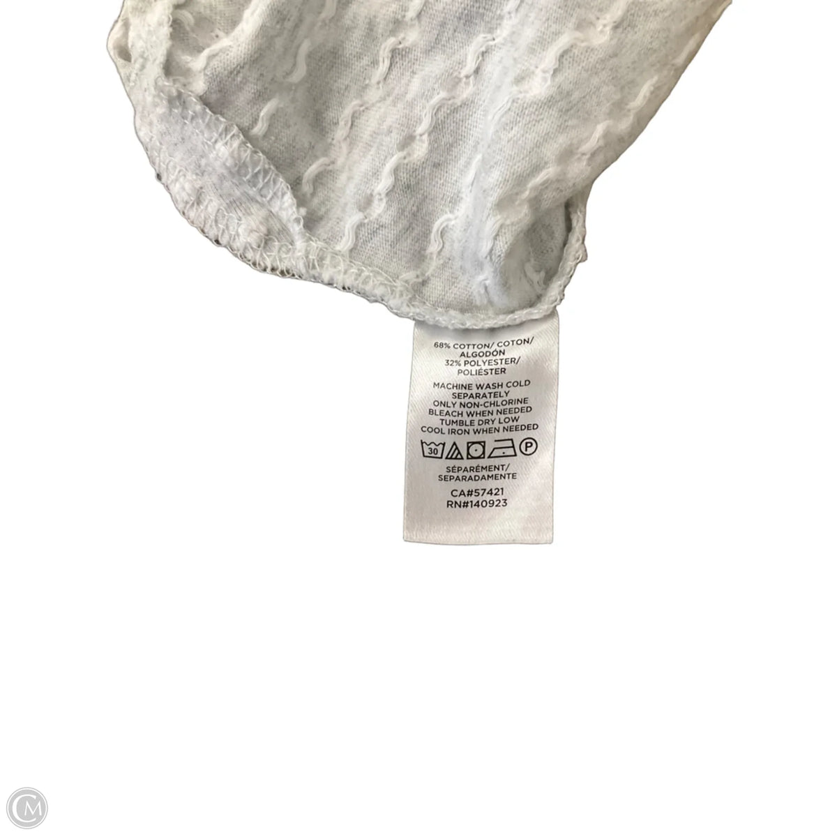 Top Short Sleeve By Loft In Grey, Size: S