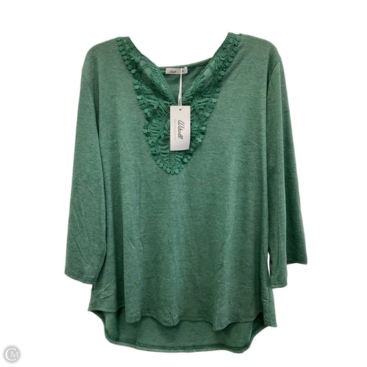 Top Long Sleeve By Wiholl In Green, Size: 2x