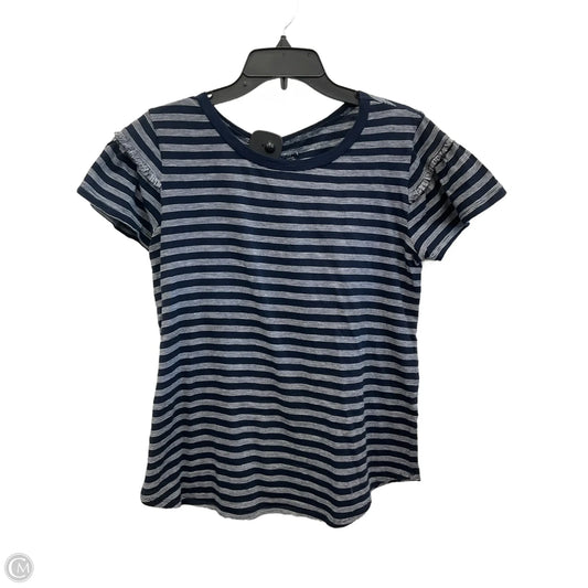 Top Short Sleeve By Loft In Striped Pattern, Size: M