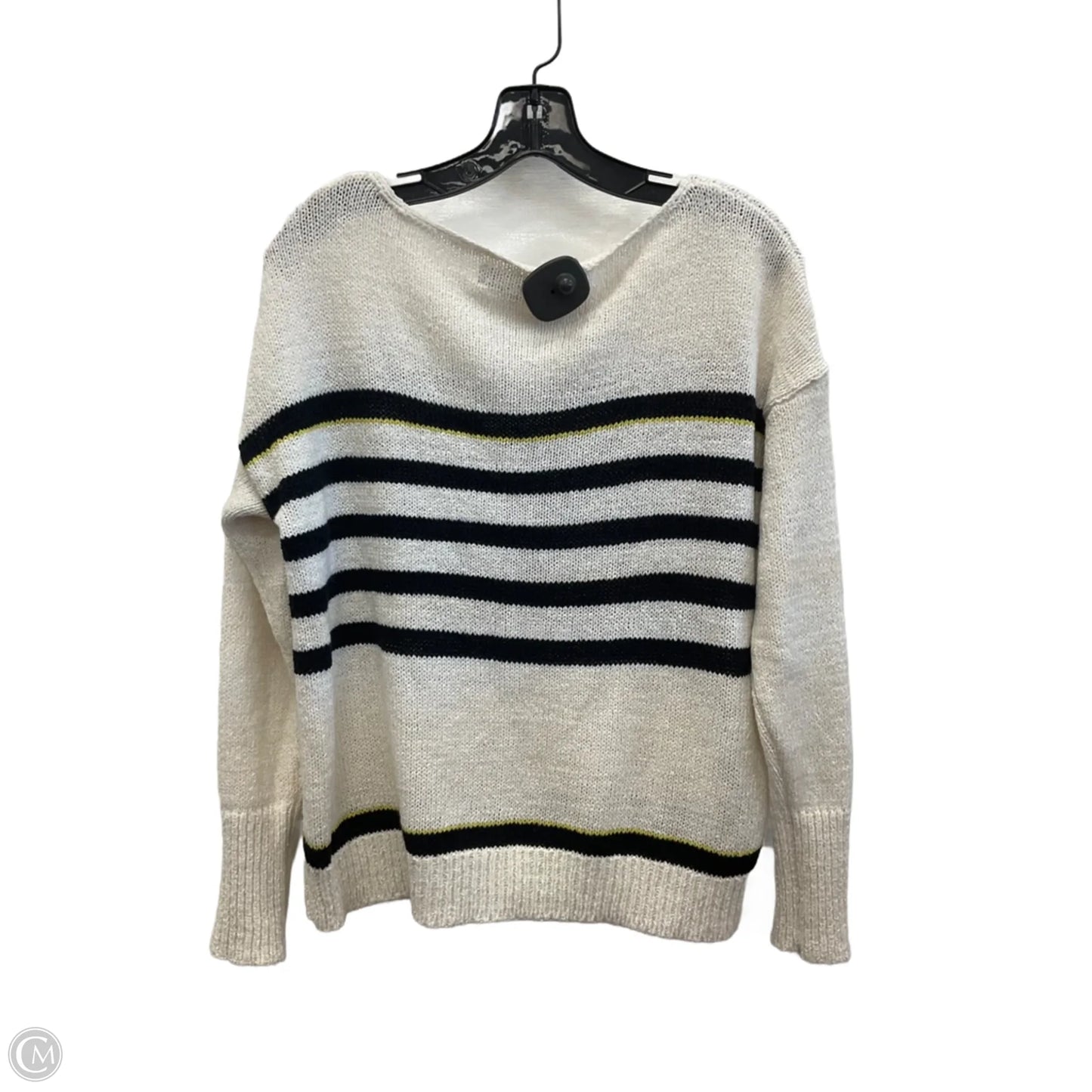 Sweater By Loft In Blue & White, Size: M