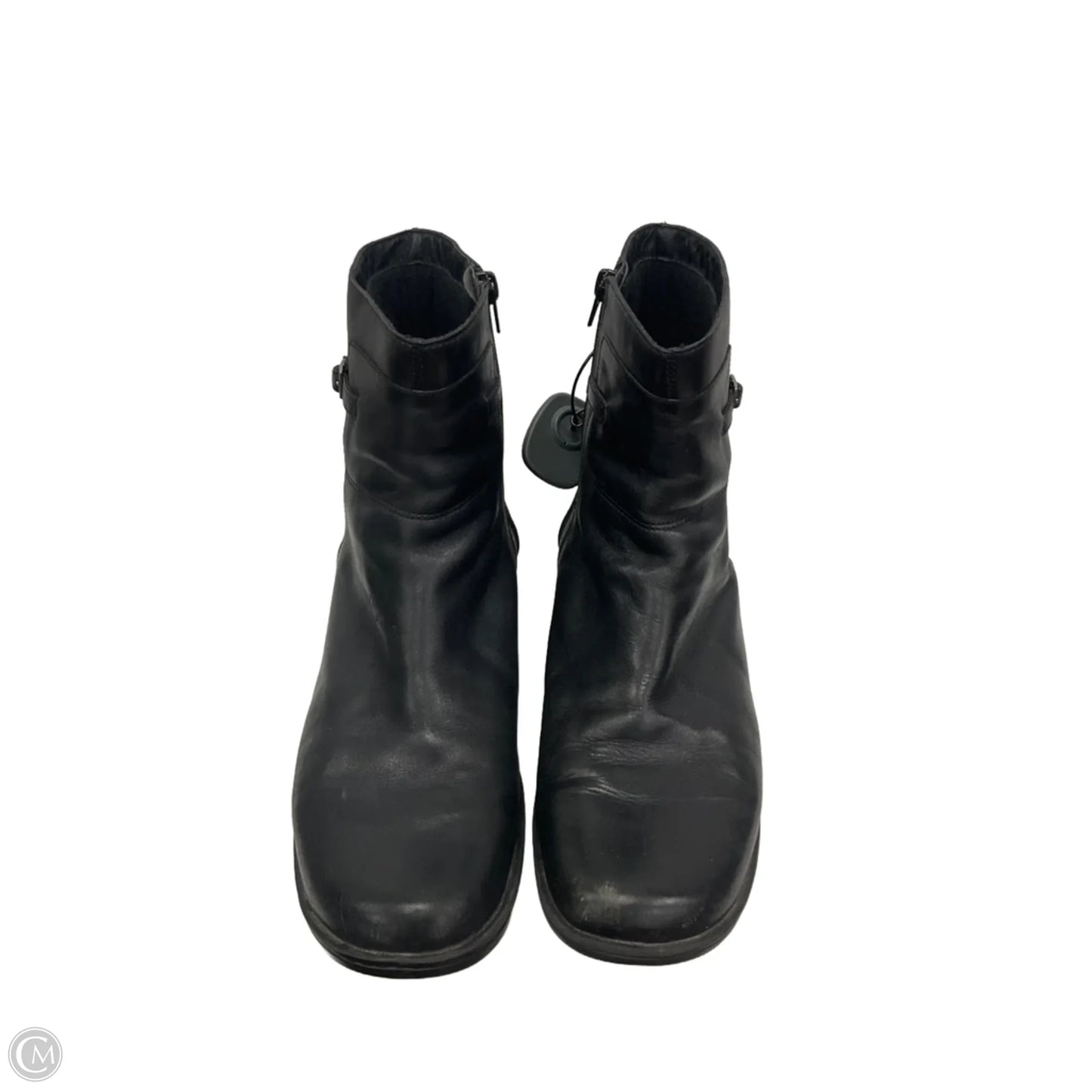 Boots Ankle Flats By Clarks In Black, Size: 10