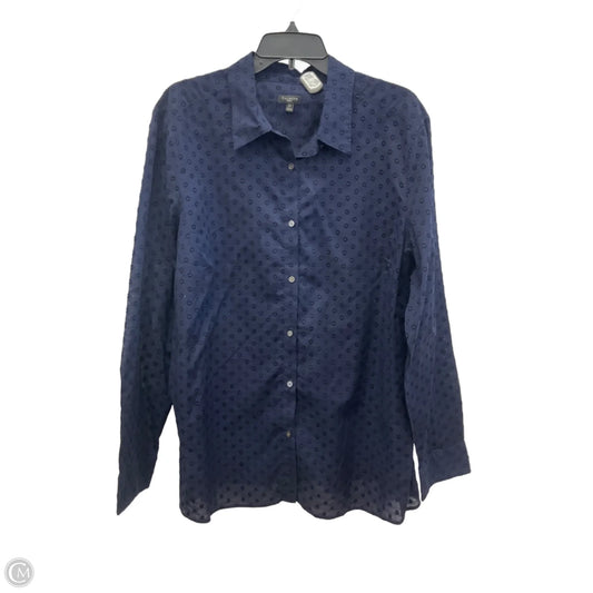 Blouse 3/4 Sleeve By Talbots In Blue, Size: 2x