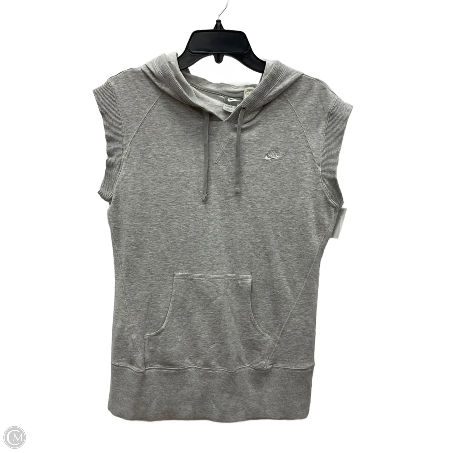 Athletic Top Short Sleeve By Nike Apparel In Grey, Size: M