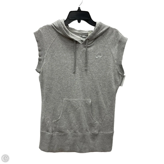 Athletic Top Short Sleeve By Nike Apparel In Grey, Size: M