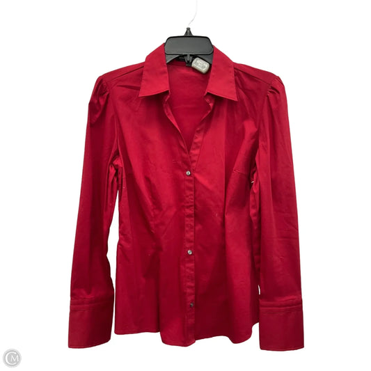 Blouse Long Sleeve By Express Design Studio In Red, Size: M