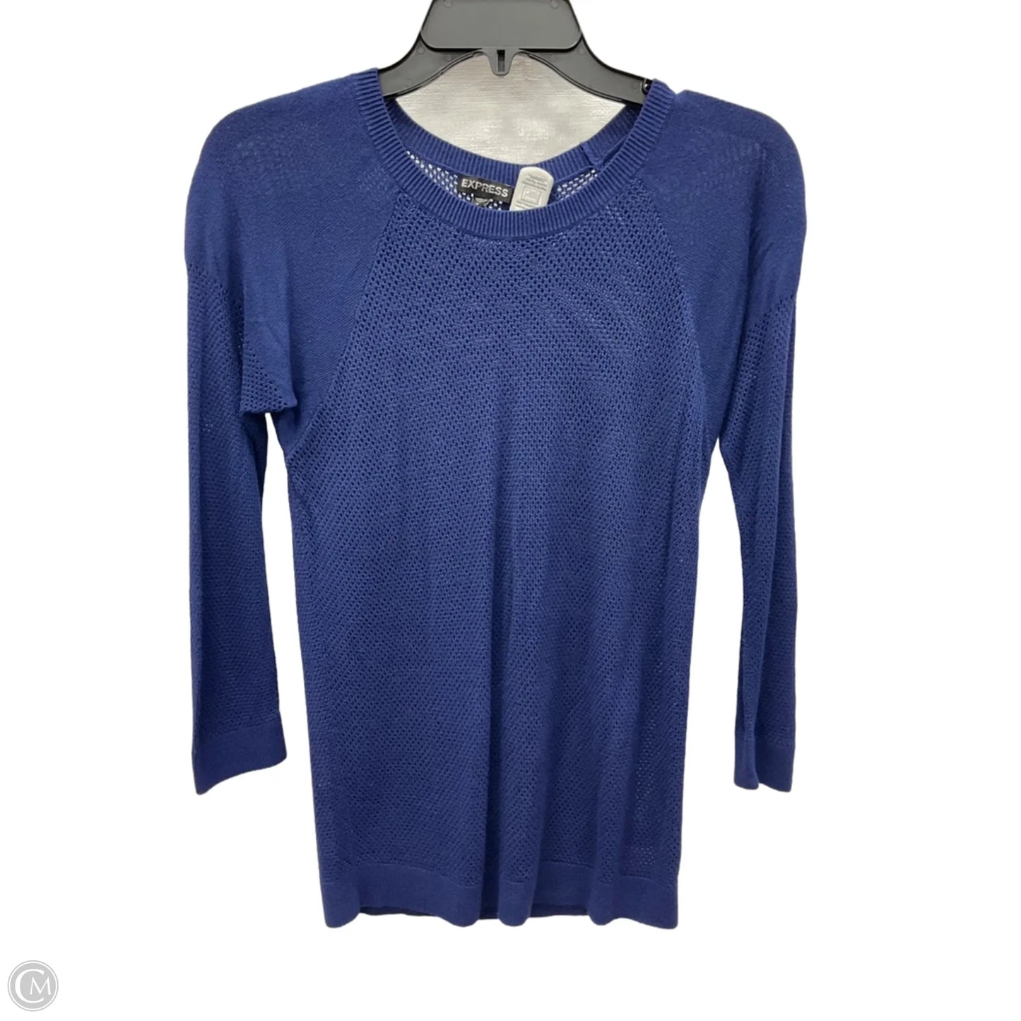Top Long Sleeve By Express In Blue, Size: M