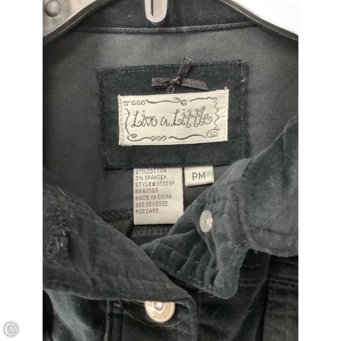 Jacket Other By Live A Little In Black, Size: M