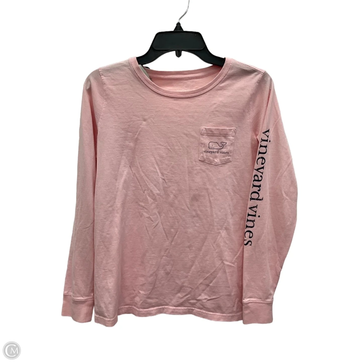 Top Long Sleeve Basic By Vineyard Vines In Pink, Size: S