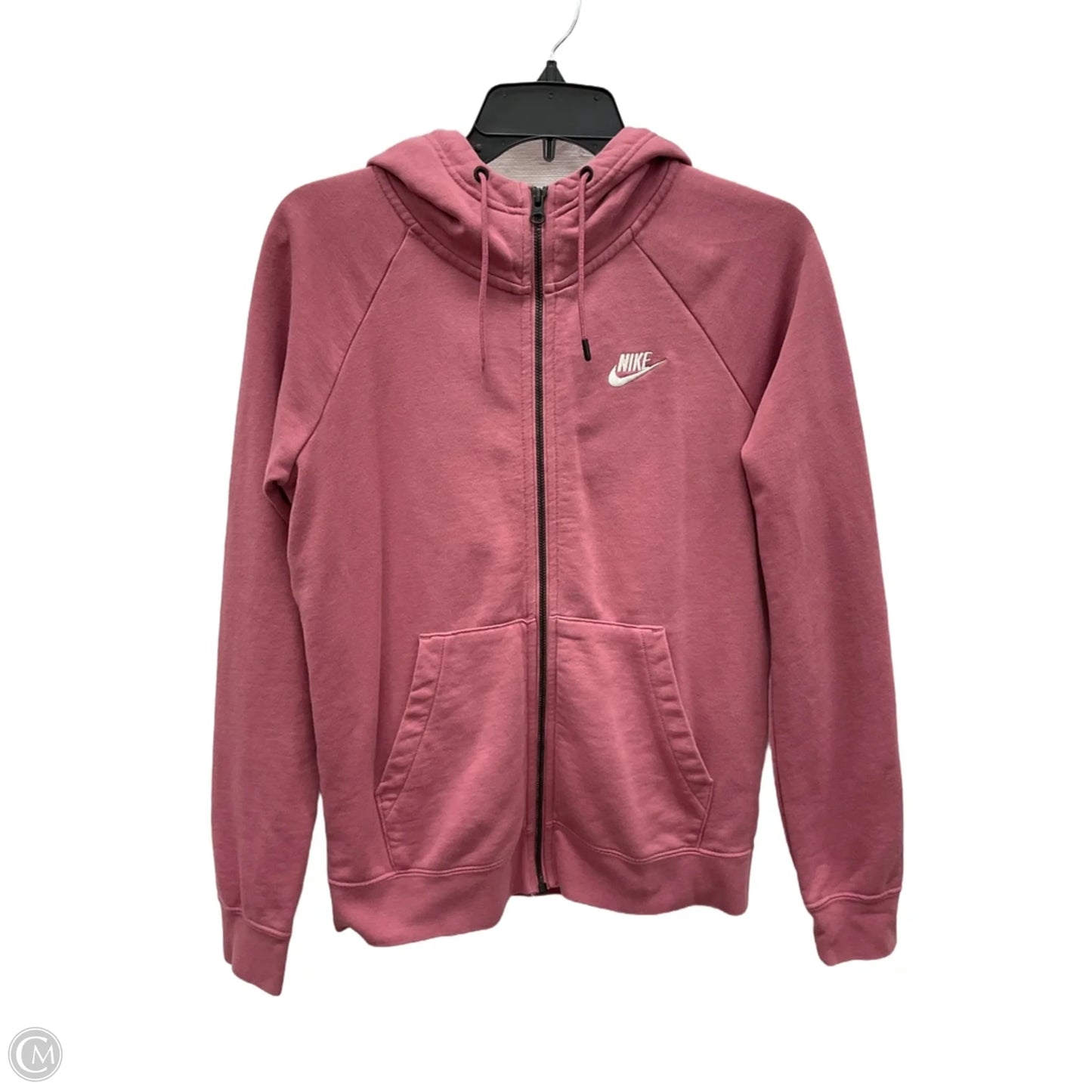 Athletic Jacket By Nike In Pink, Size: S