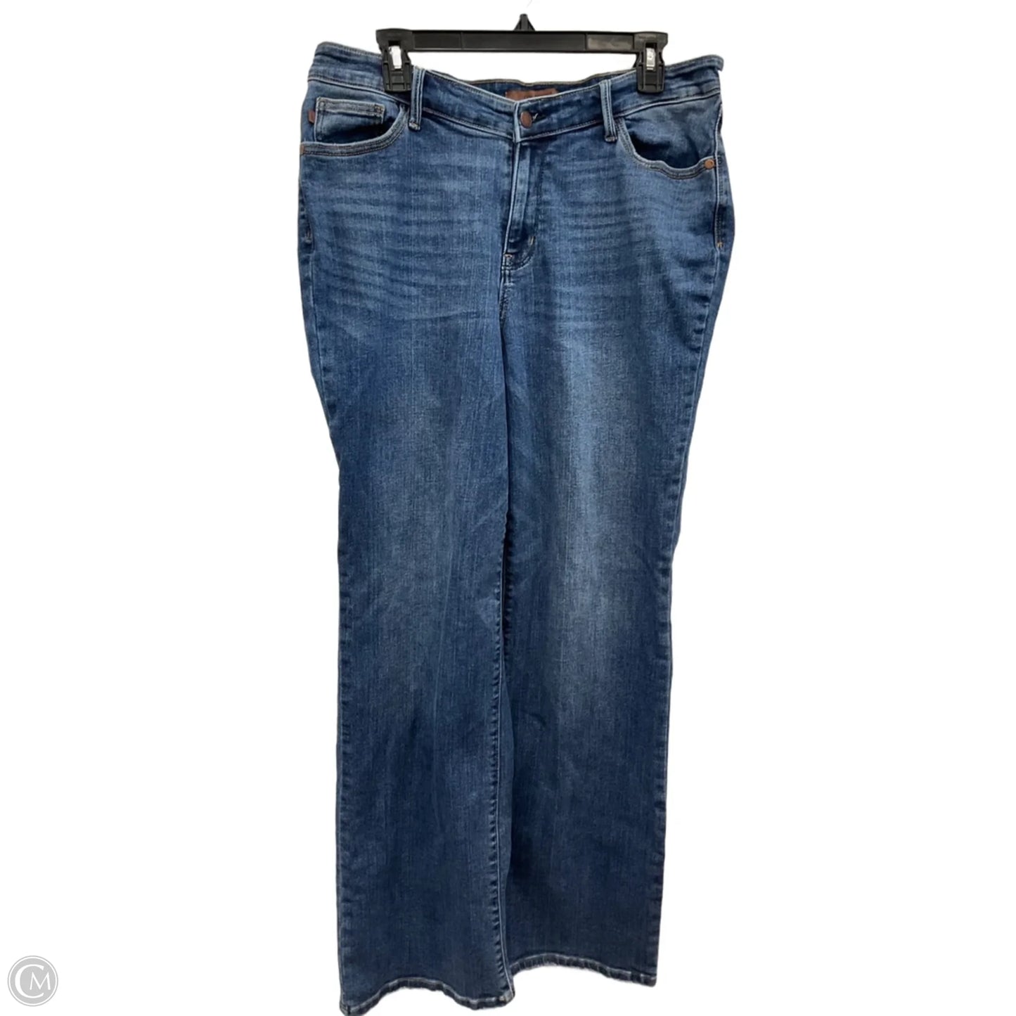 Jeans Straight By Judy Blue In Blue Denim, Size: 14