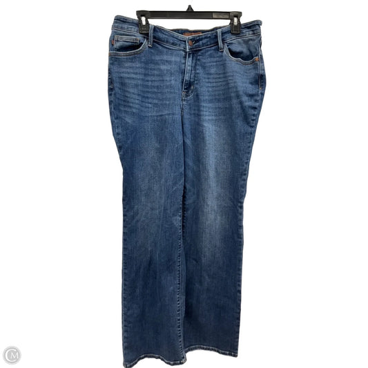 Jeans Straight By Judy Blue In Blue Denim, Size: 14