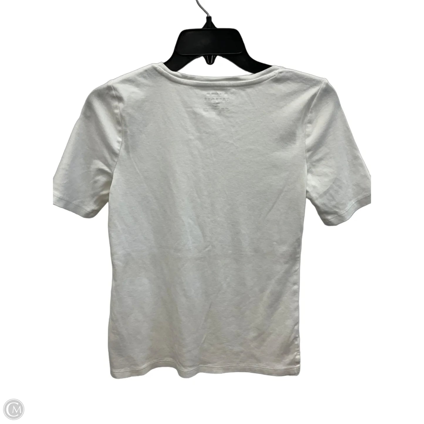 Top Short Sleeve Basic By Talbots In White, Size: Sp