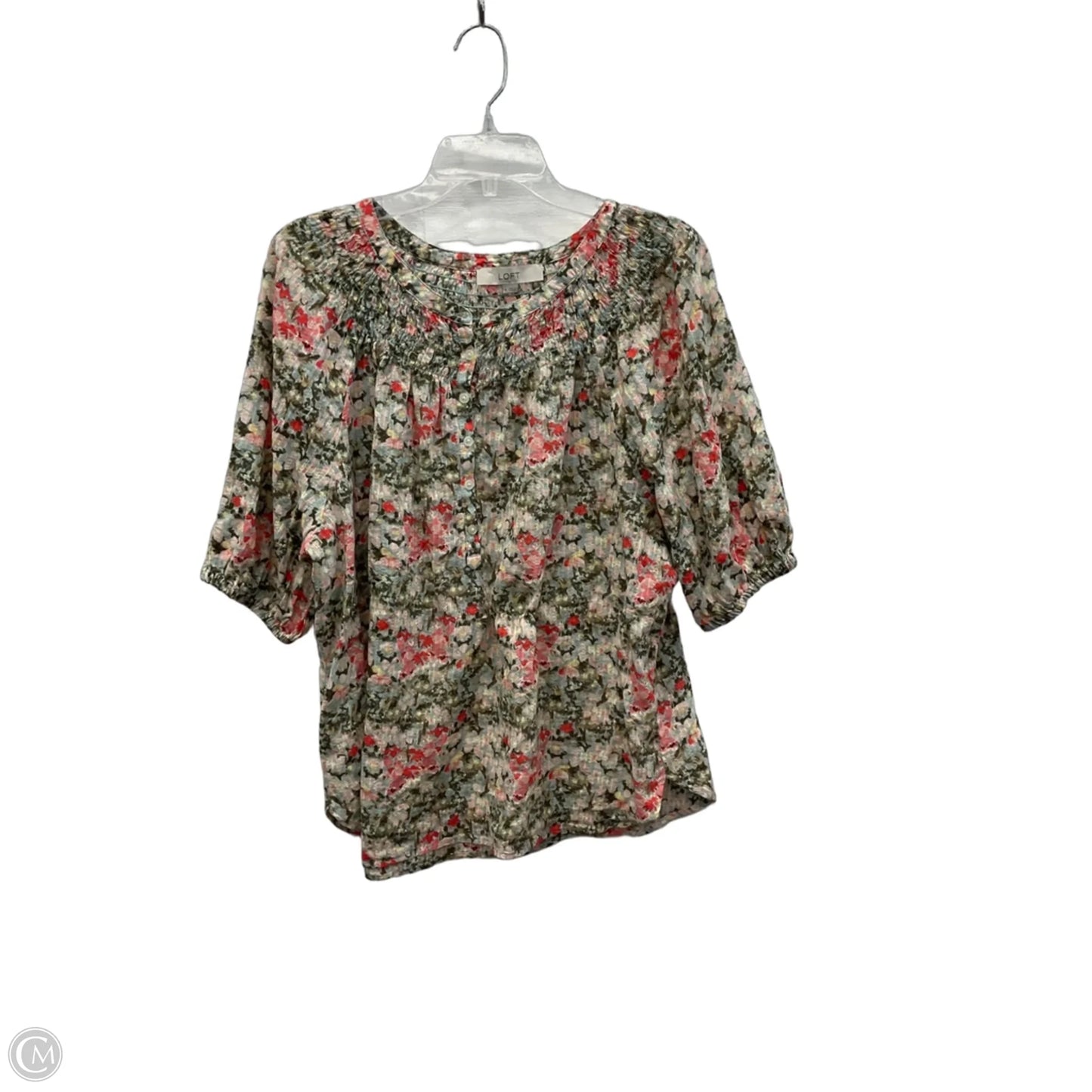 Top Short Sleeve By Loft In Green, Size: Xl