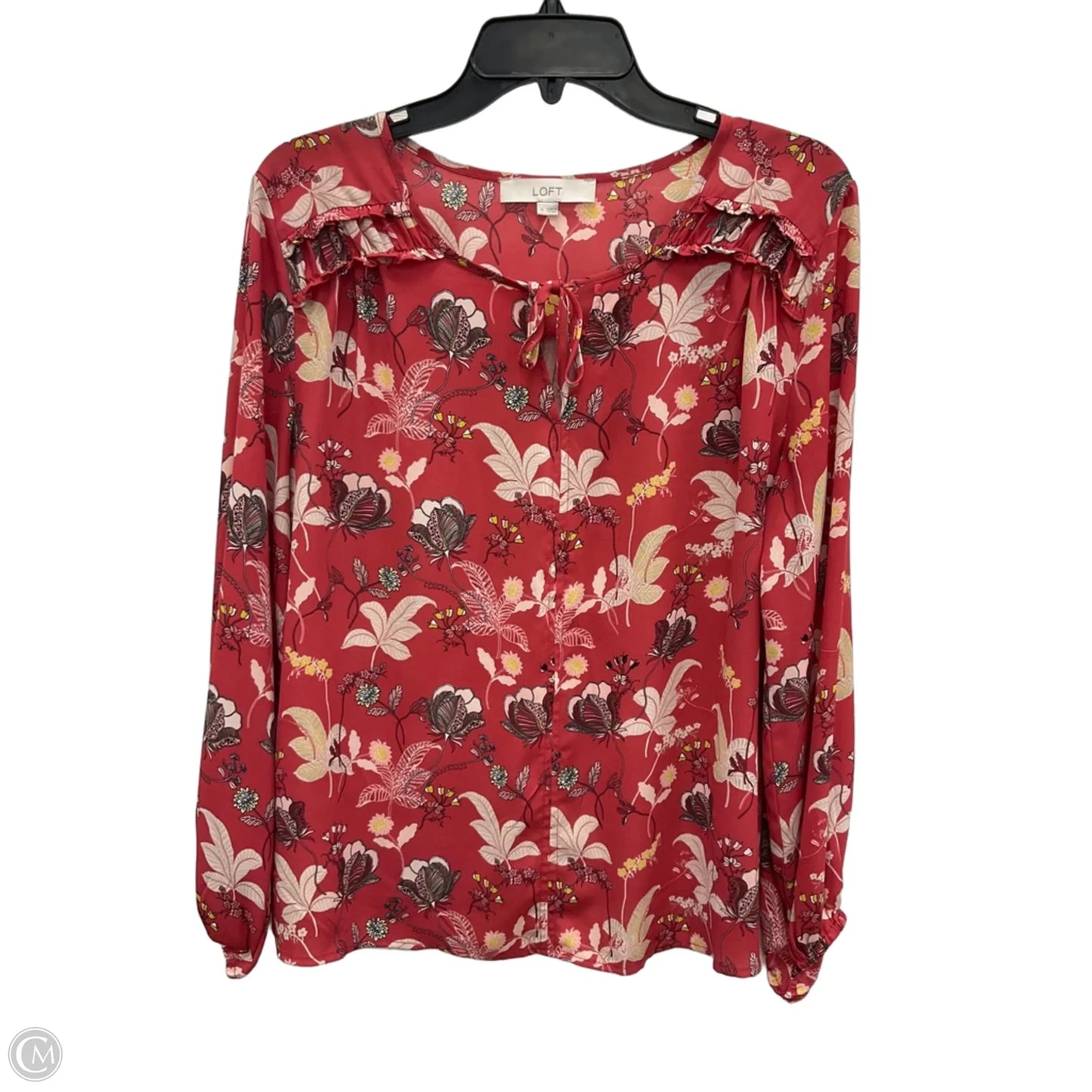 Top Long Sleeve By Loft In Coral, Size: M