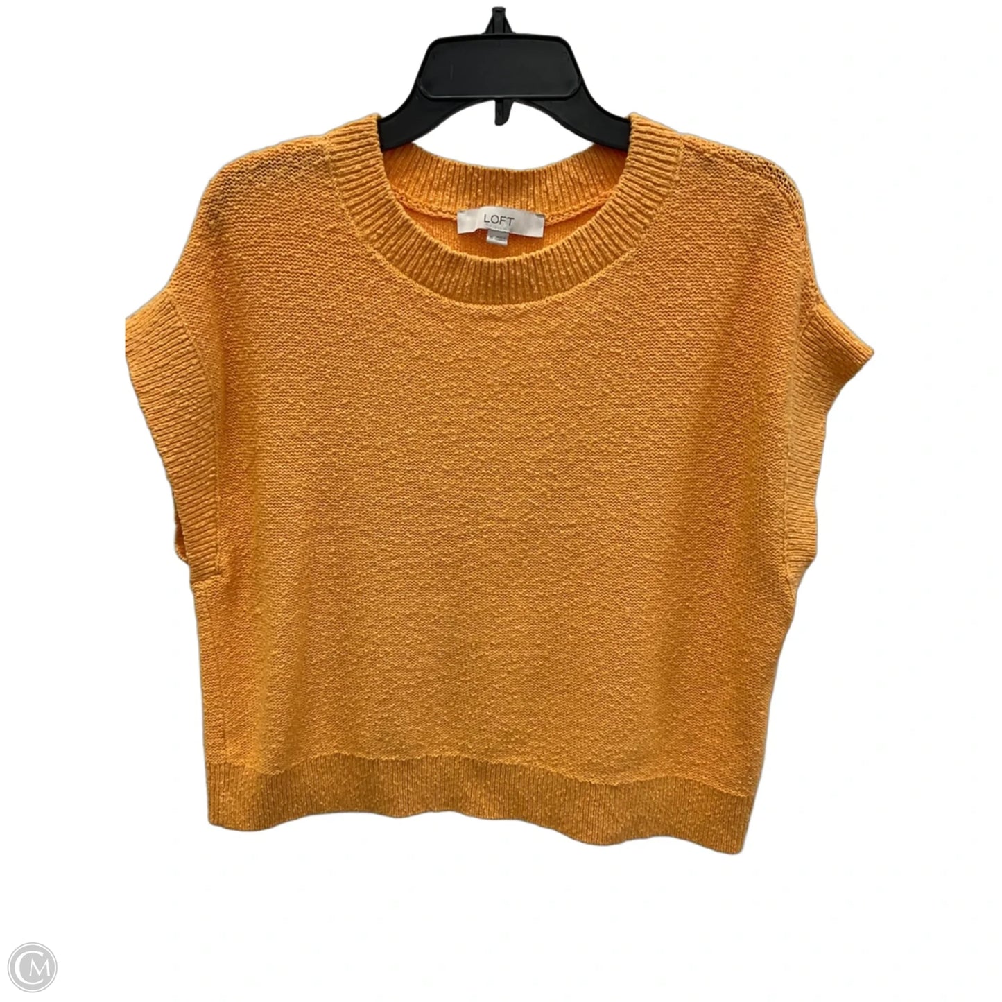 Top Short Sleeve By Loft In Orange, Size: M