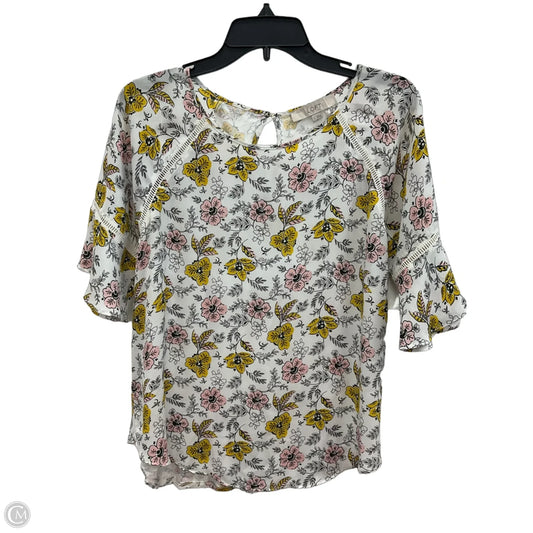 Top Short Sleeve By Loft In White, Size: S