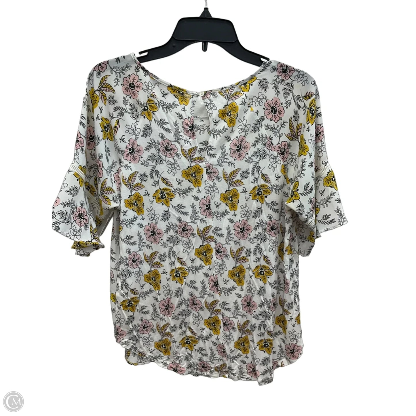 Top Short Sleeve By Loft In White, Size: S