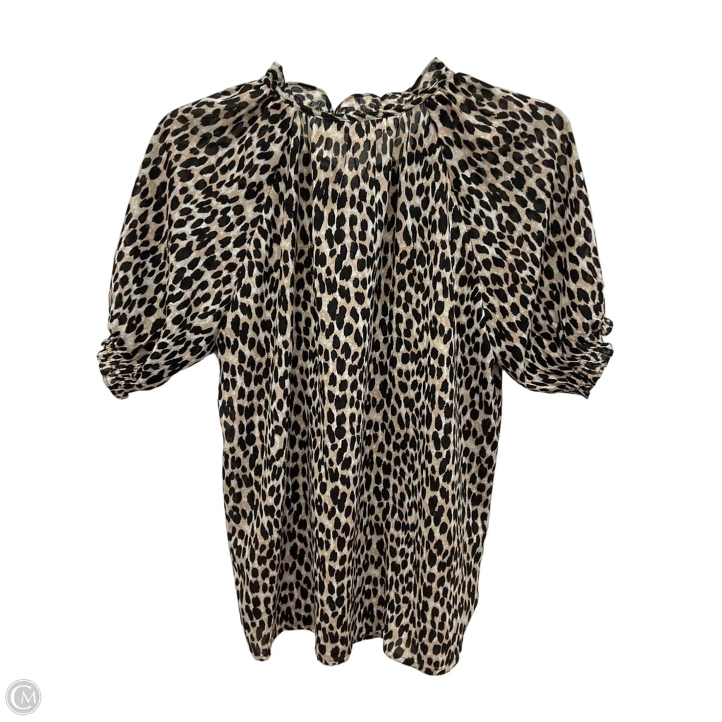 Top Short Sleeve By Loft In Animal Print, Size: S