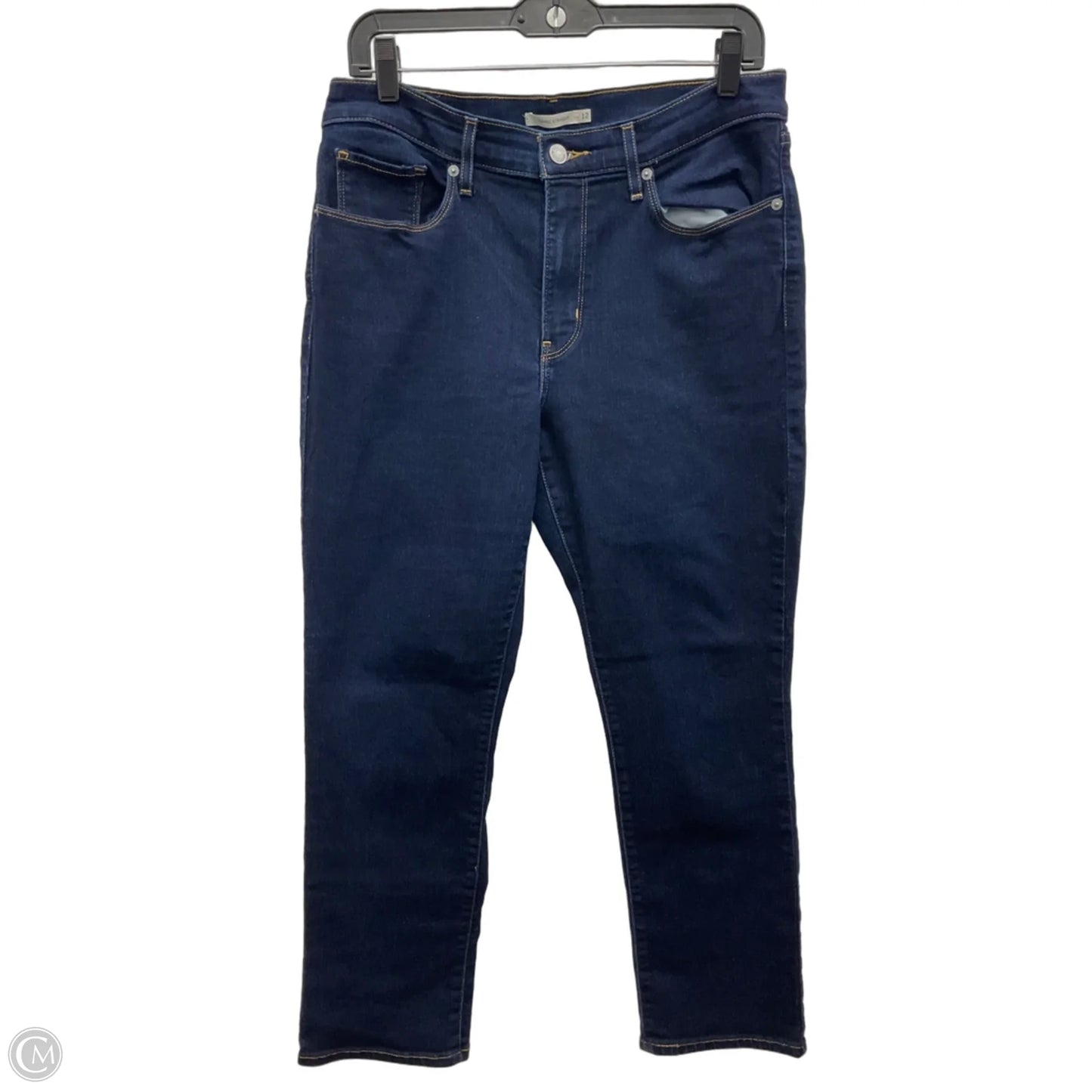 Jeans Straight By Levis In Blue, Size: 12