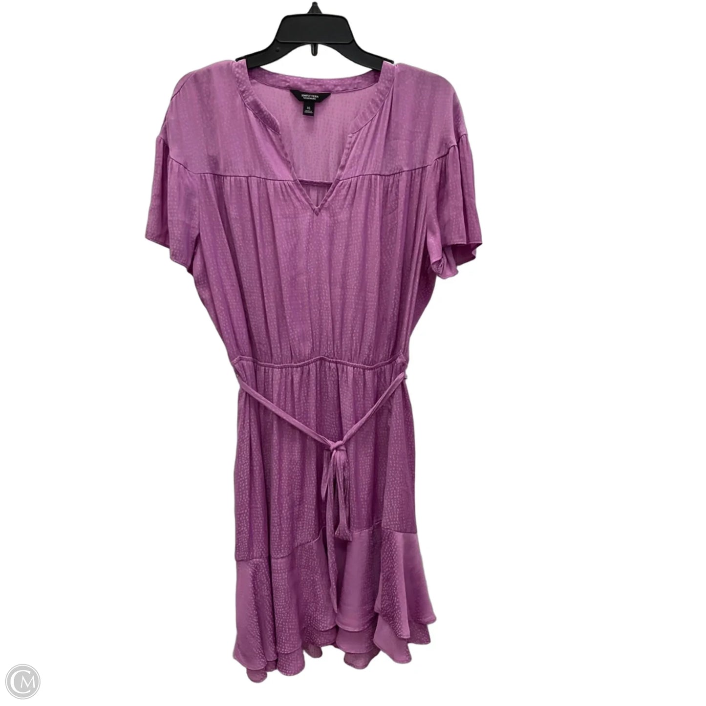 Dress Casual Midi By Simply Vera In Purple, Size: Xl