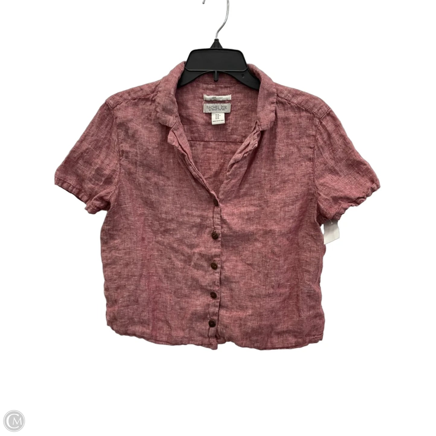 Blouse Short Sleeve By Rachel Zoe In Red, Size: M
