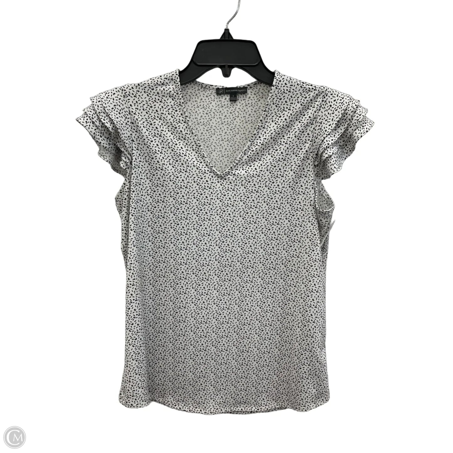 Top Short Sleeve By Adrianna Papell In White, Size: S