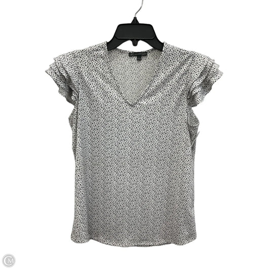 Top Short Sleeve By Adrianna Papell In White, Size: S