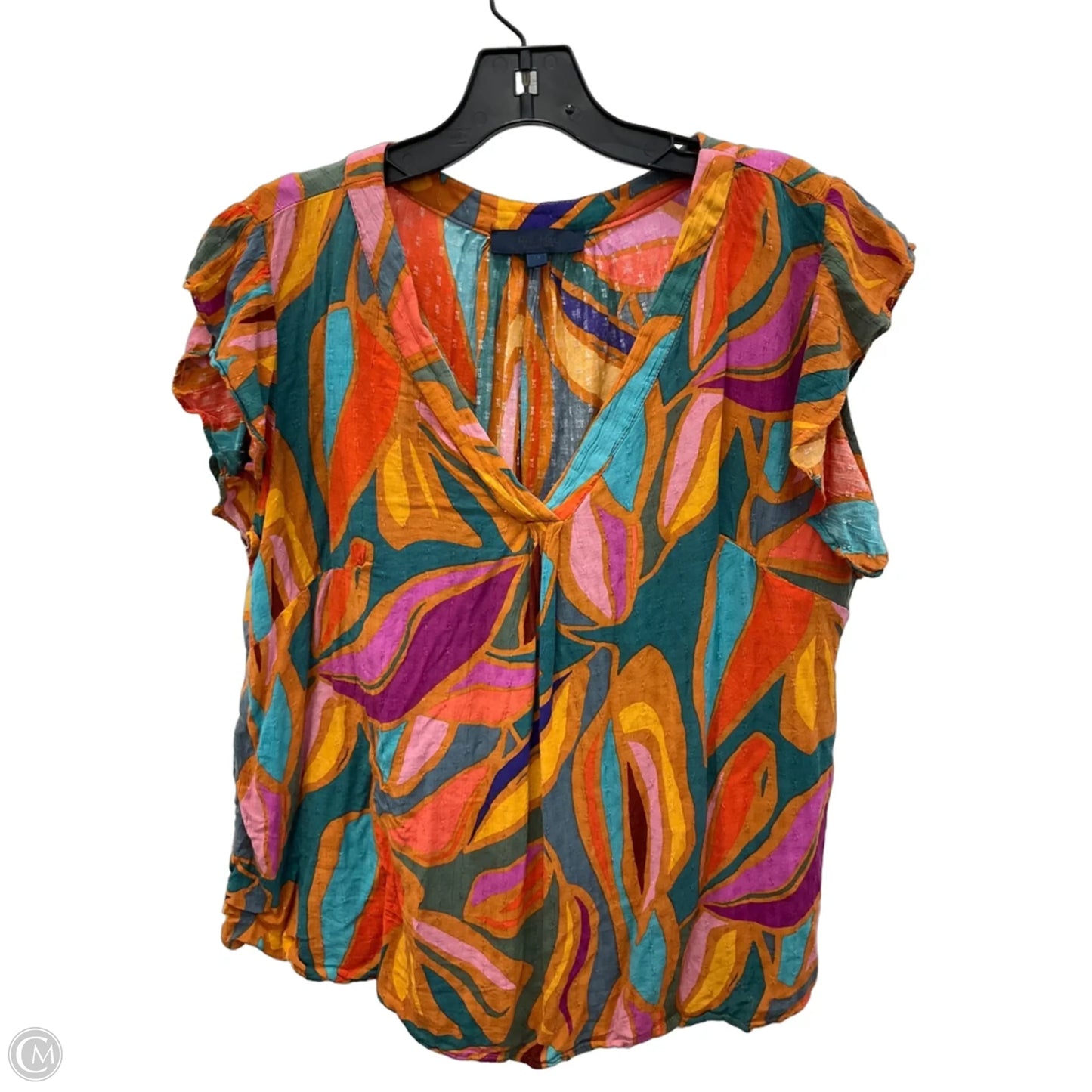 Top Short Sleeve By Rachel Roy In Orange, Size: 1x