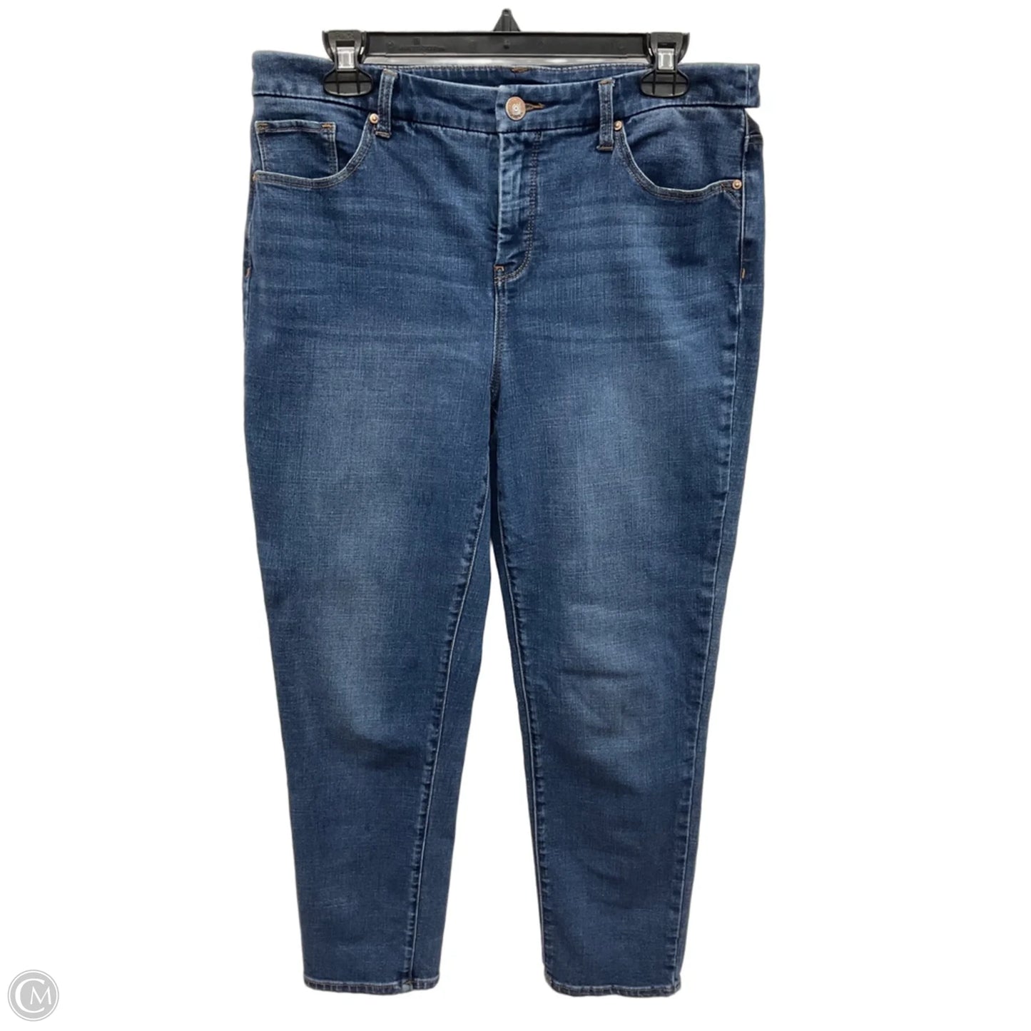 Jeans Skinny By Chicos In Blue Denim, Size: 8