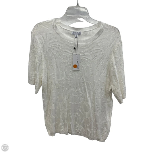 Top Short Sleeve By Current Air In White, Size: L