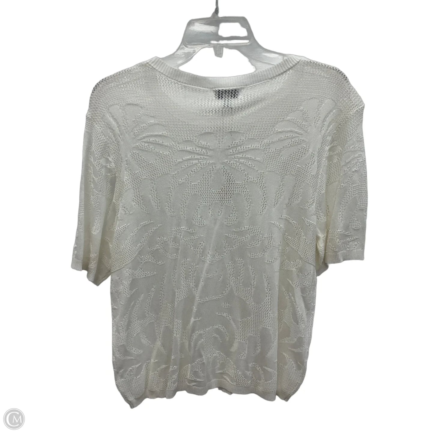 Top Short Sleeve By Current Air In White, Size: L