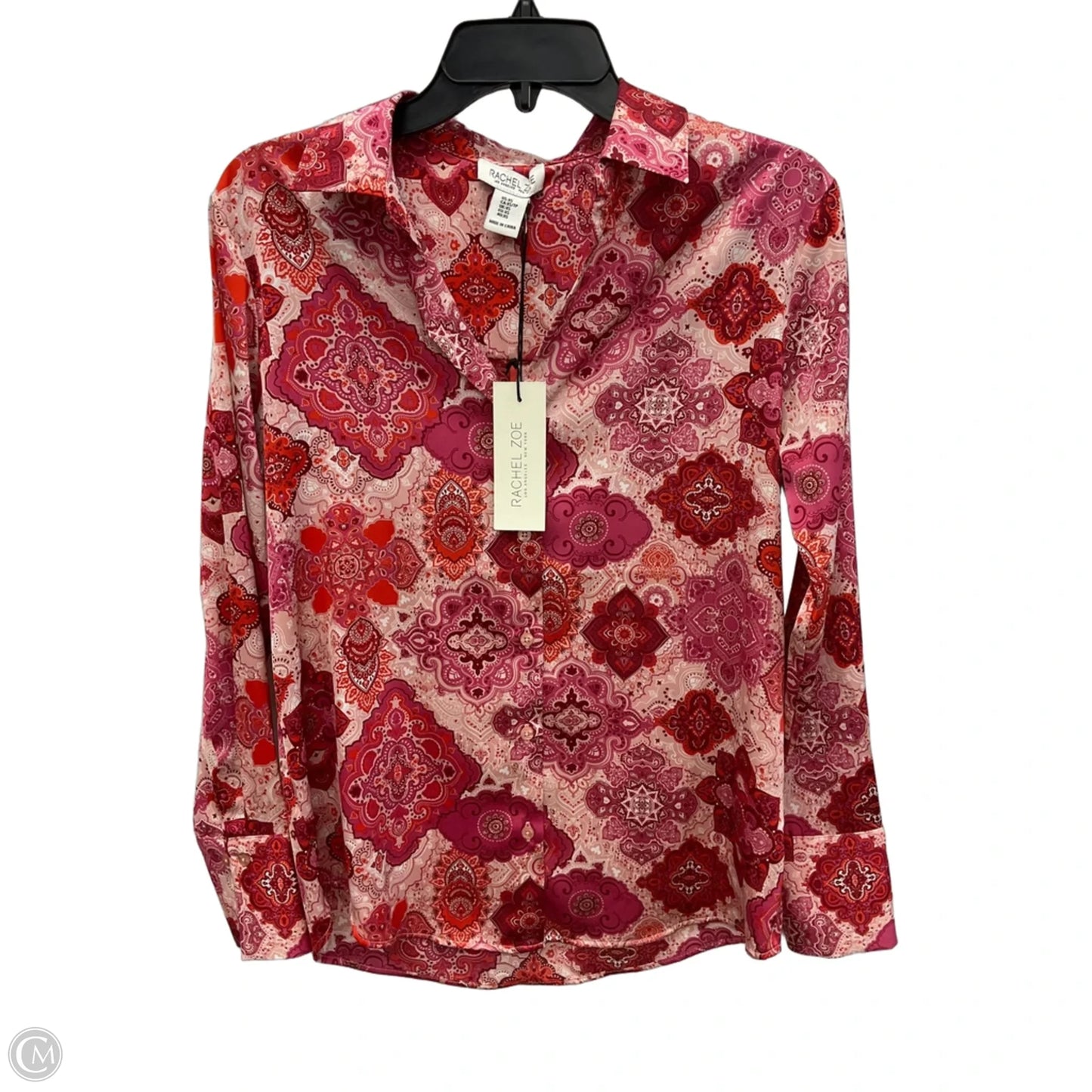 Blouse Long Sleeve By Rachel Zoe In Pink, Size: Xs