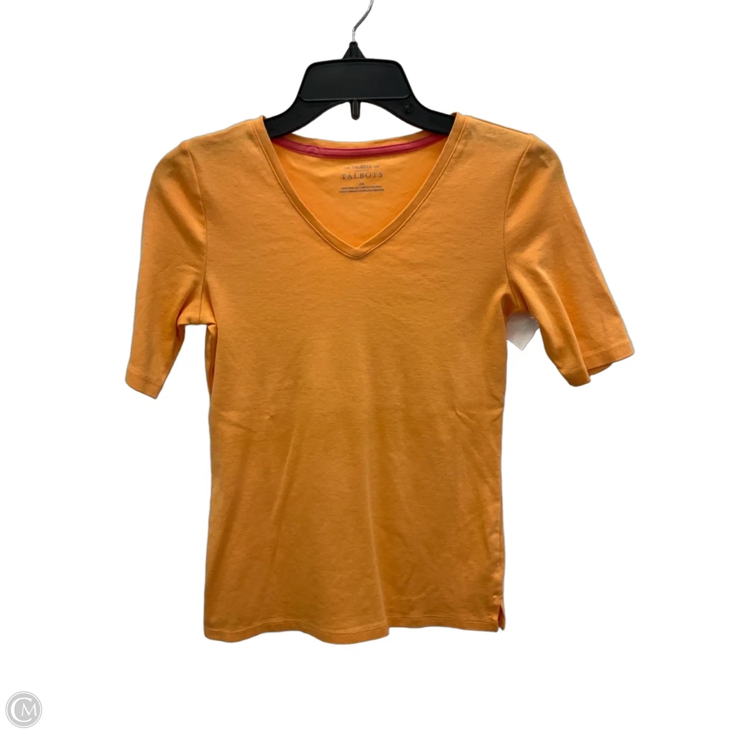 Top Short Sleeve Basic By Talbots In Orange, Size: Xs