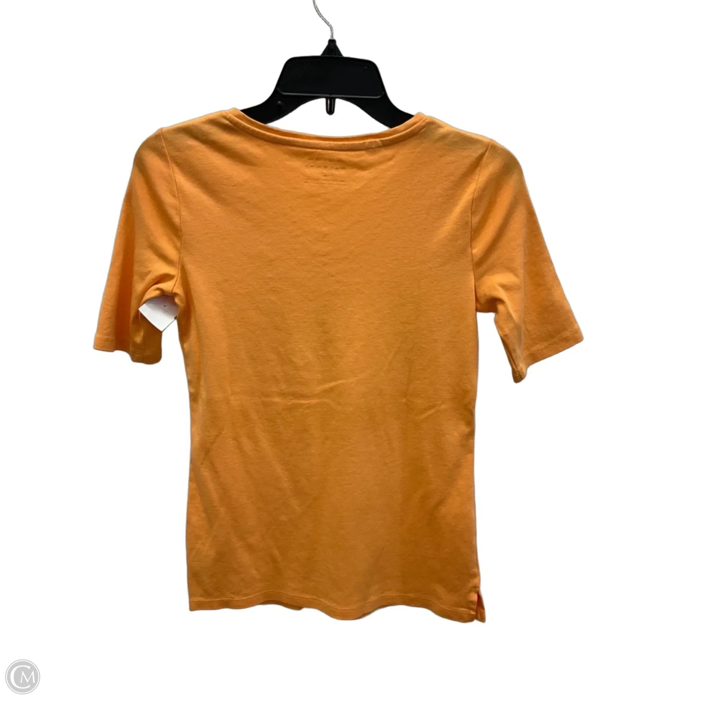 Top Short Sleeve Basic By Talbots In Orange, Size: Xs