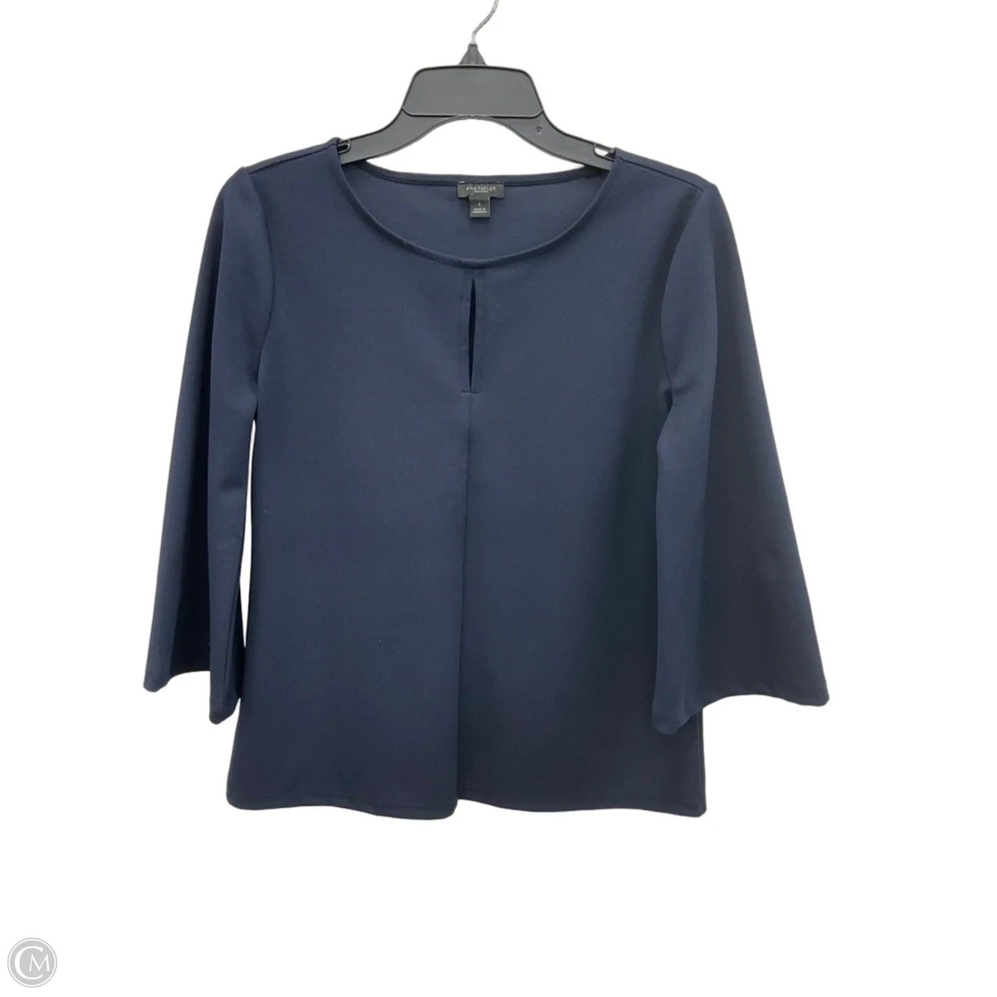 Top 3/4 Sleeve By Ann Taylor In Navy, Size: S