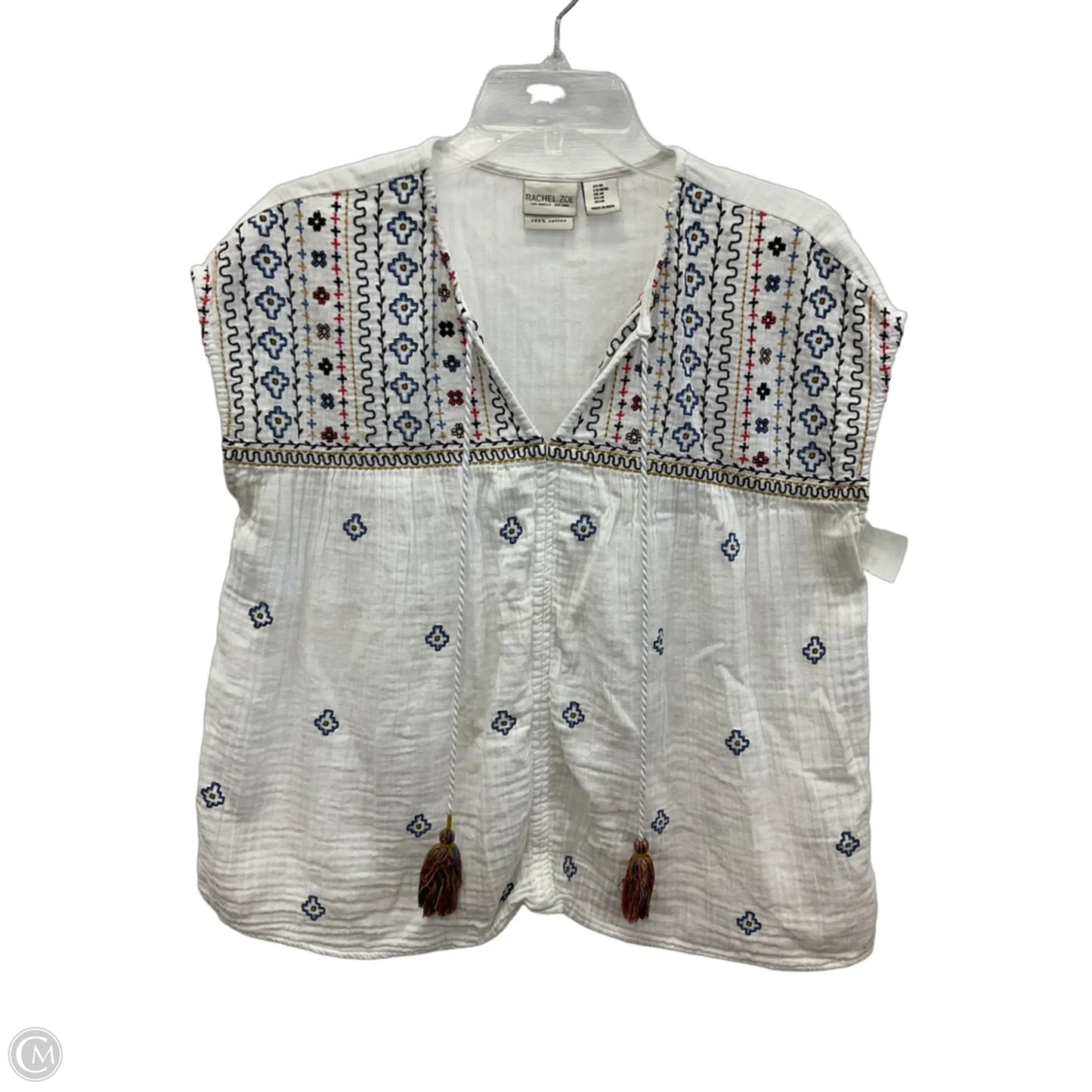 Top Short Sleeve By Rachel Zoe In White, Size: M