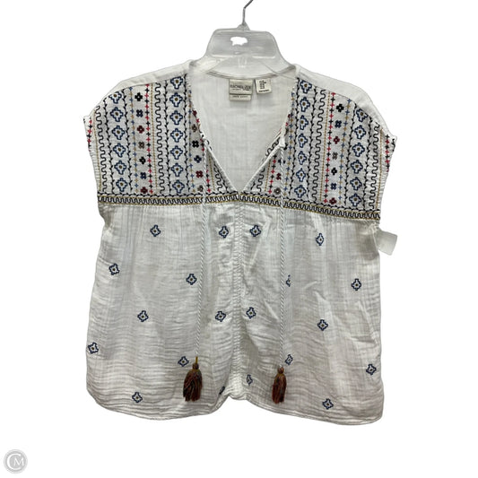 Top Short Sleeve By Rachel Zoe In White, Size: M